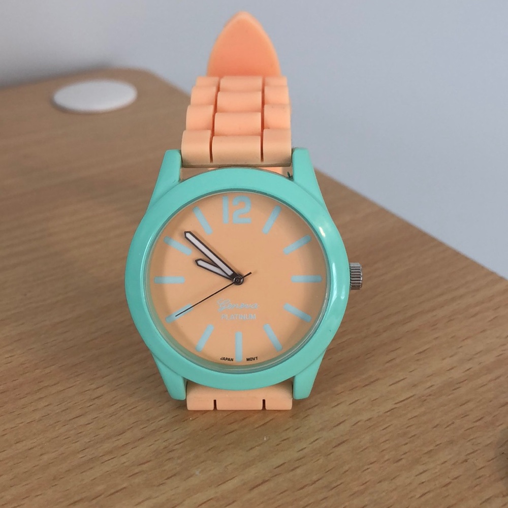 Silicone and Stainless Steel Watch.